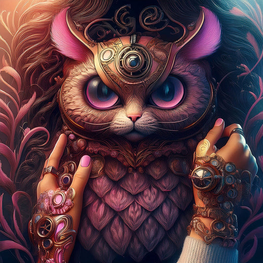 Pet The Steampunk Cat Digital Image Download