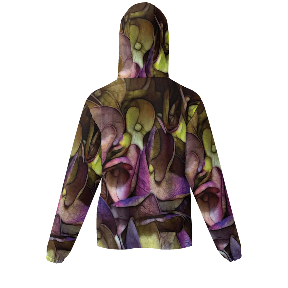 October Flowers 4 Unisex Lightweight Hooded Windbreaker- Water Resistant