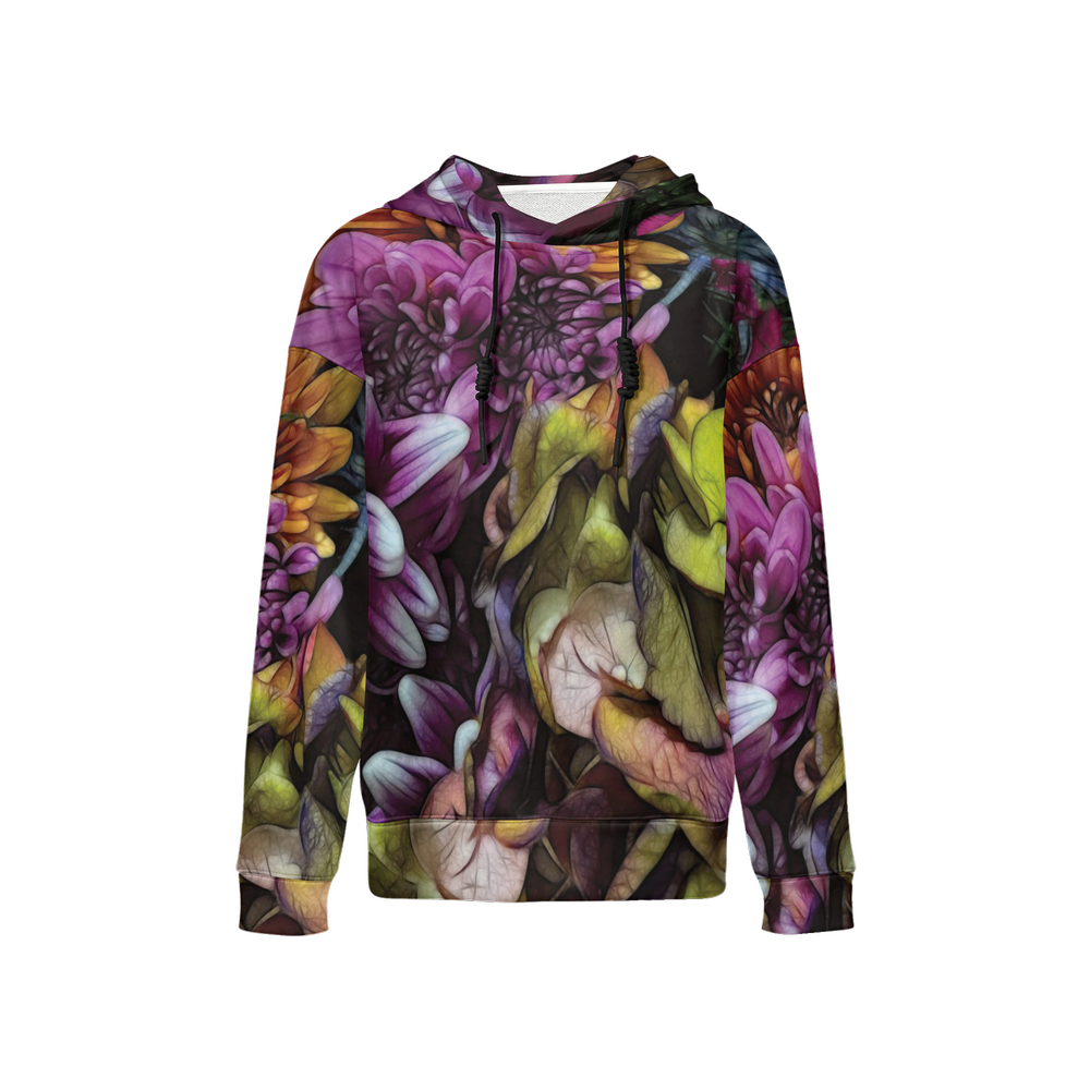 October Flowers 6 Women's Relaxed Fit Hoodie-Super Heavy 375g