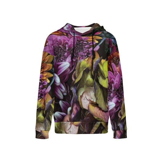 October Flowers 6 Women's Relaxed Fit Hoodie-Super Heavy 375g