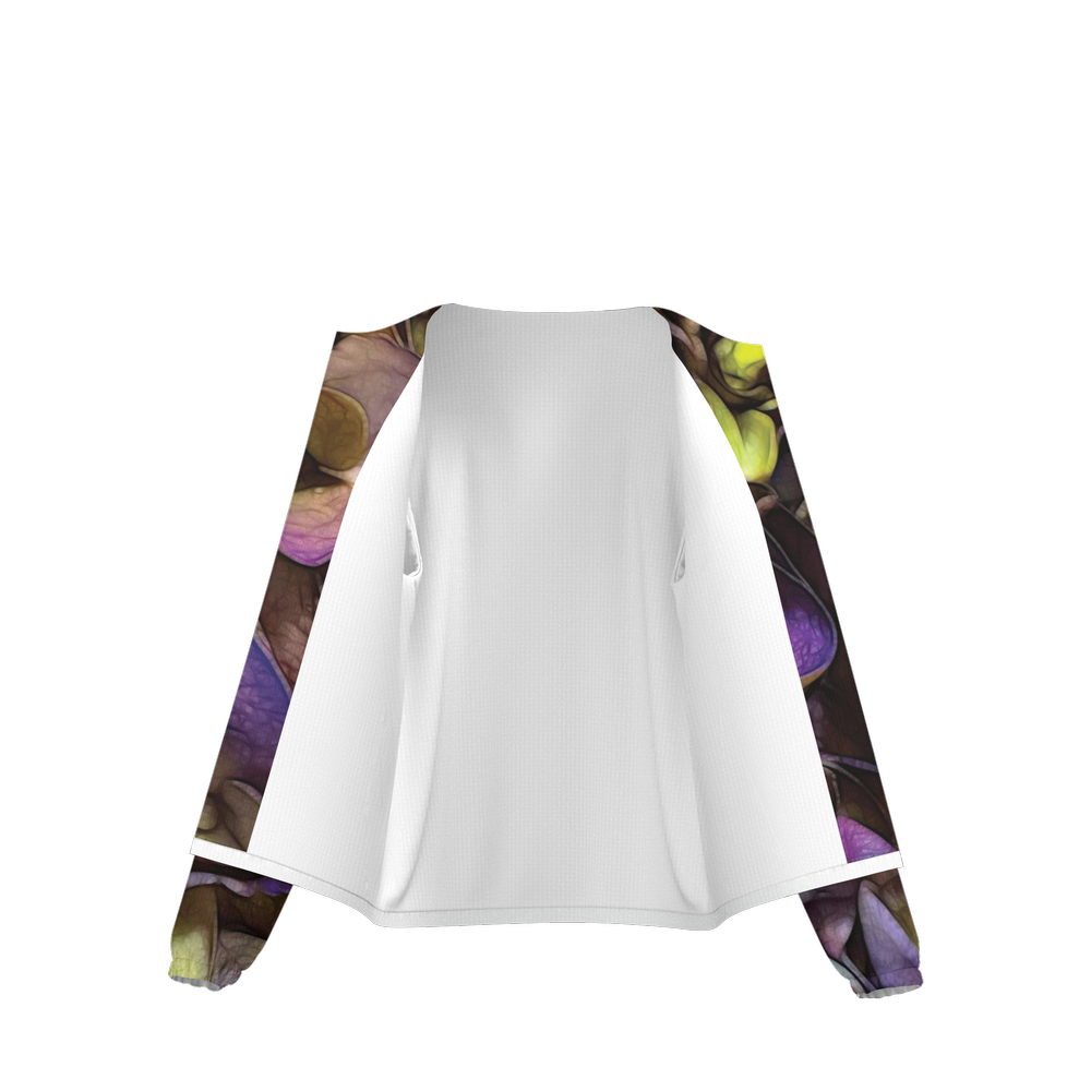 October Flowers 4 Unisex Lightweight Hooded Windbreaker- Water Resistant