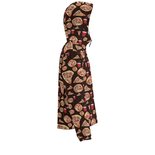 Pizza Pattern Unisex Lightweight Hooded Windbreaker- Water Resistant