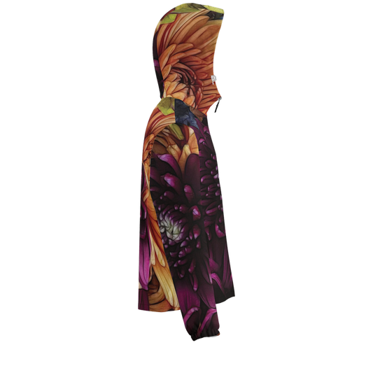 October Flowers 9 Unisex Lightweight Hooded Windbreaker- Water Resistant