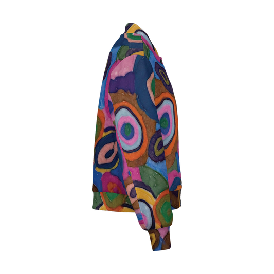 Warm Autumn Bubbles Women's Warm-Up Synthetic Fill Bomber Jacket