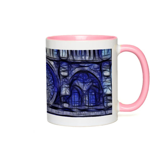 Cathedral In Blue Accent Mugs