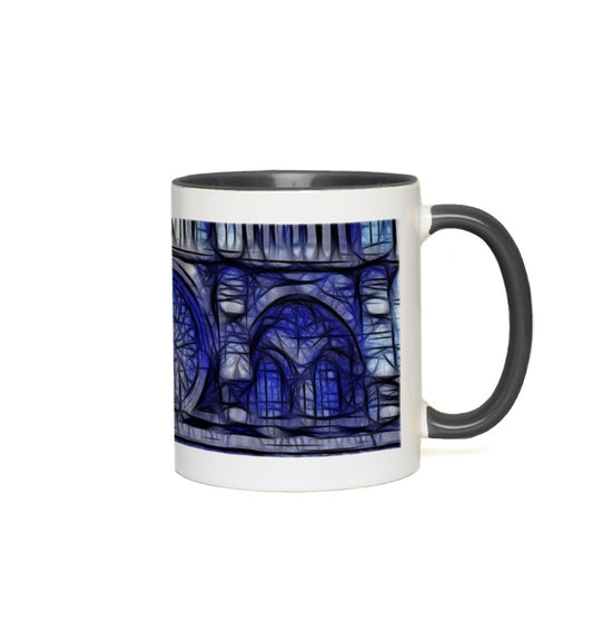 Cathedral In Blue Accent Mugs