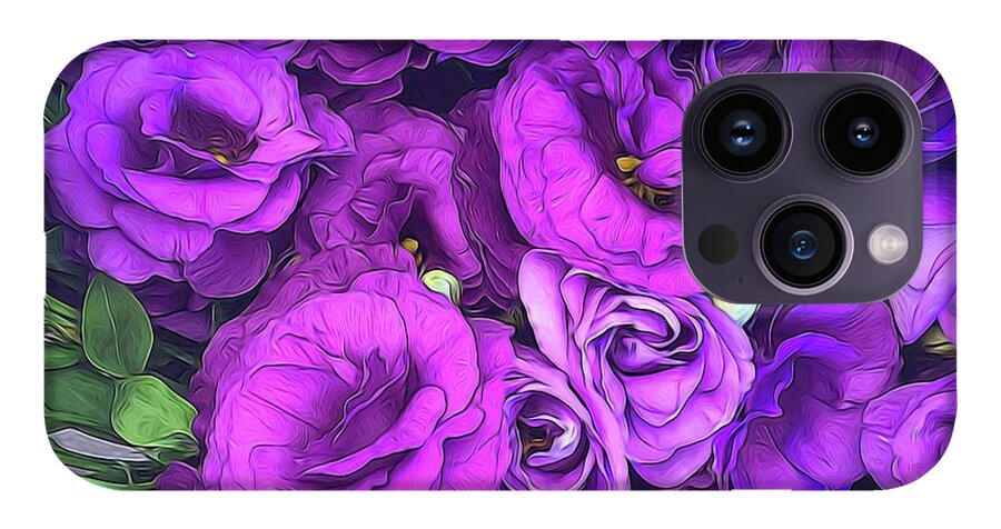Purple Lisianthus Flowers - Phone Case
