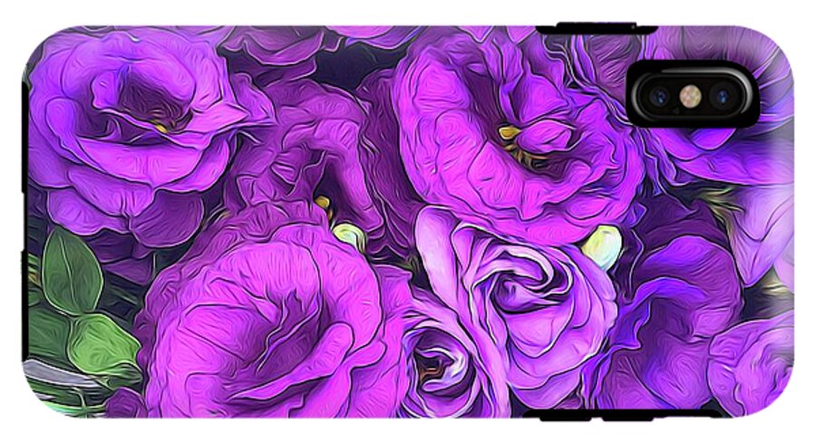 Purple Lisianthus Flowers - Phone Case