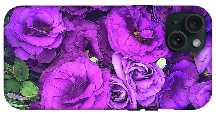 Purple Lisianthus Flowers - Phone Case