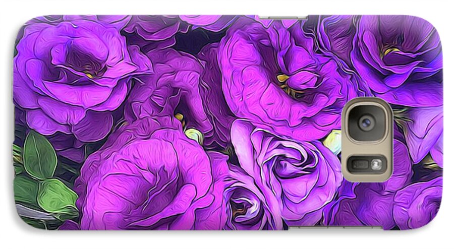 Purple Lisianthus Flowers - Phone Case