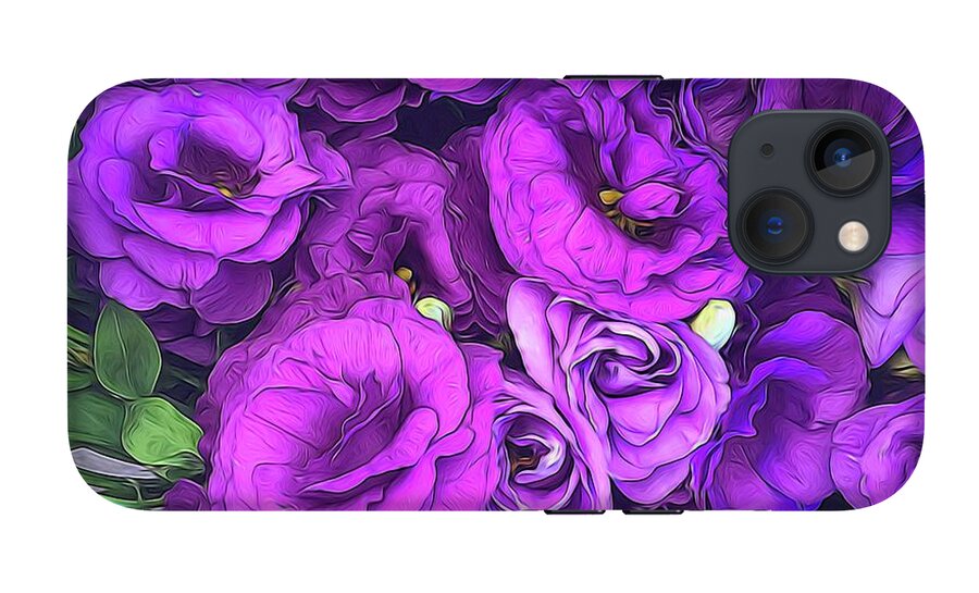 Purple Lisianthus Flowers - Phone Case