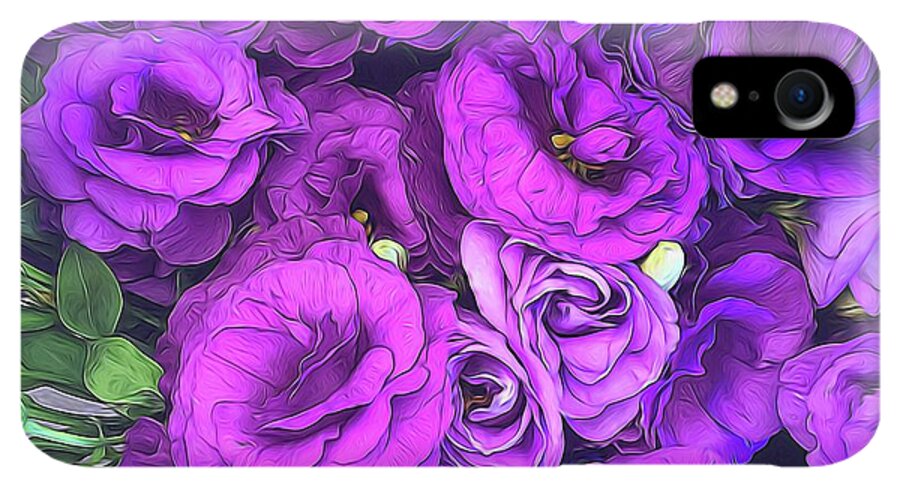 Purple Lisianthus Flowers - Phone Case