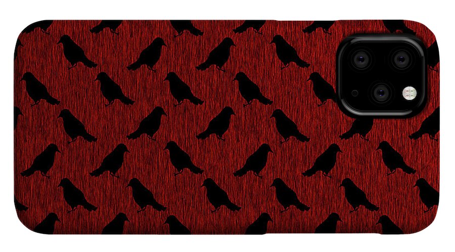 Ravens On Red - Phone Case