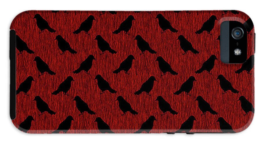 Ravens On Red - Phone Case