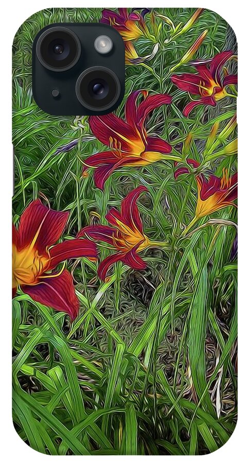 Red Tigerlily Garden - Phone Case