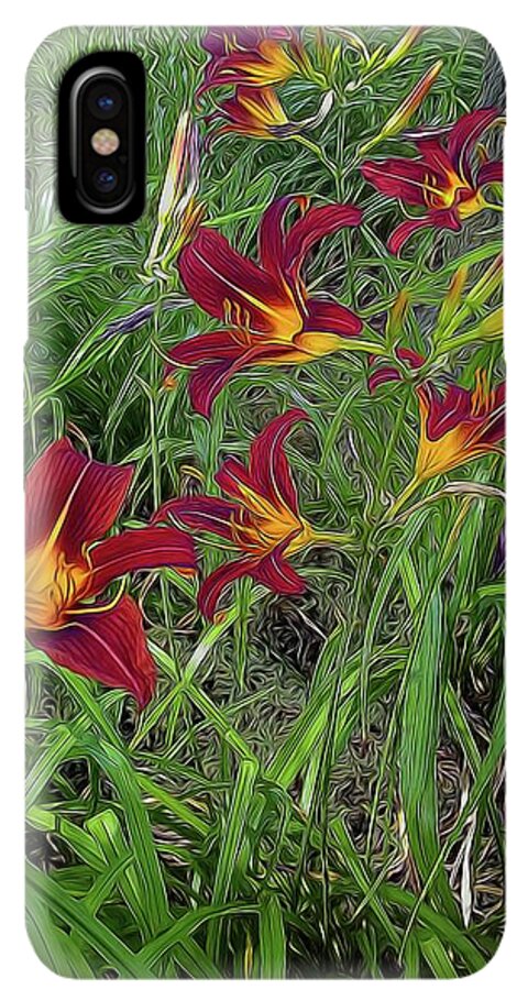 Red Tigerlily Garden - Phone Case