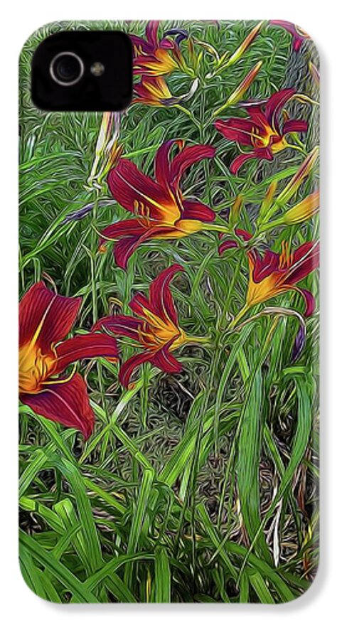Red Tigerlily Garden - Phone Case