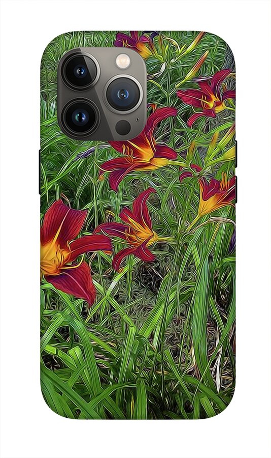 Red Tigerlily Garden - Phone Case