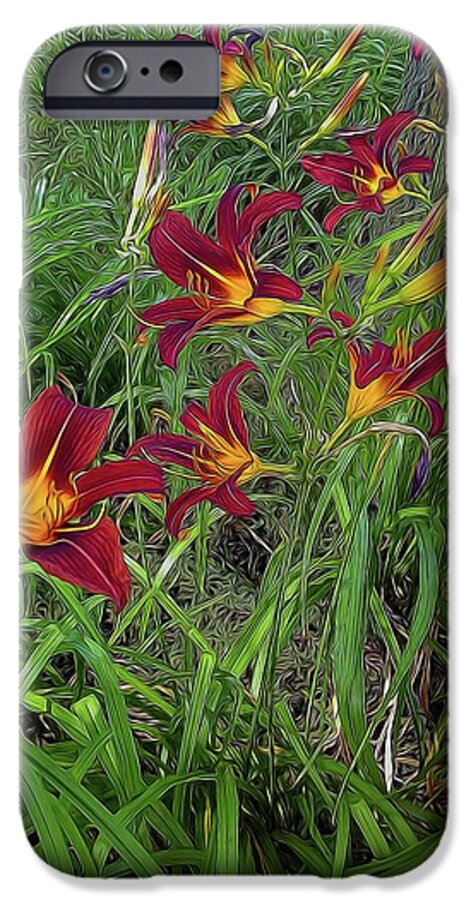 Red Tigerlily Garden - Phone Case