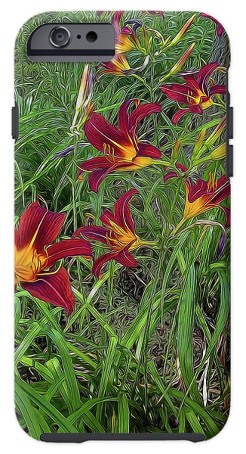 Red Tigerlily Garden - Phone Case