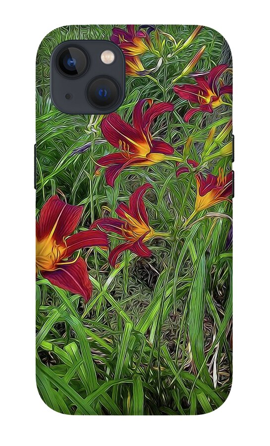 Red Tigerlily Garden - Phone Case