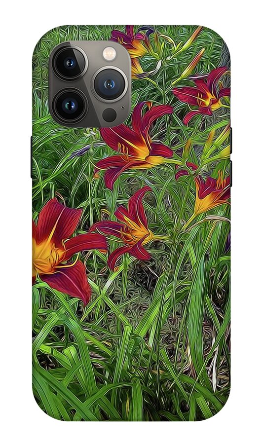 Red Tigerlily Garden - Phone Case