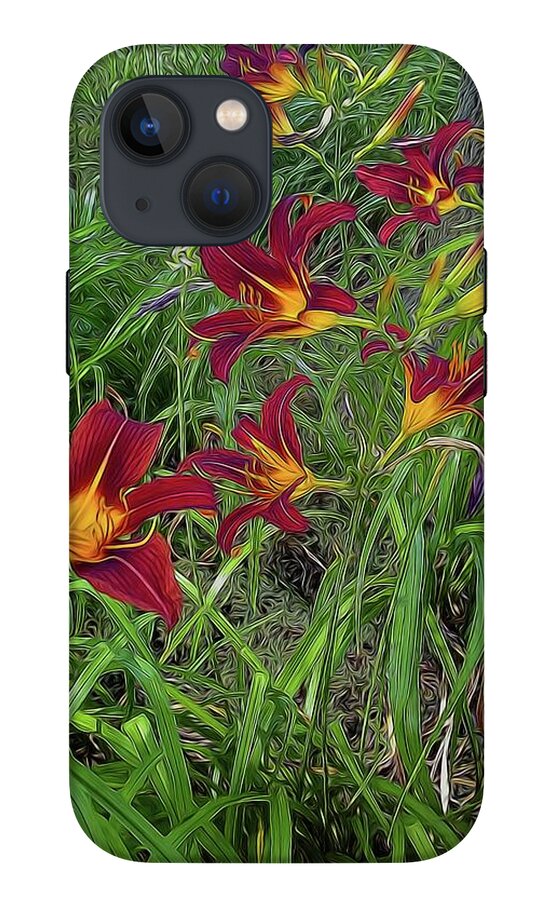 Red Tigerlily Garden - Phone Case