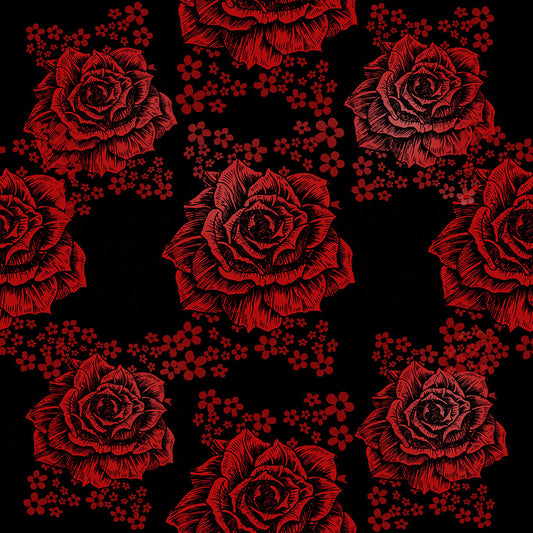 Red Roses Pattern Digital Image Download