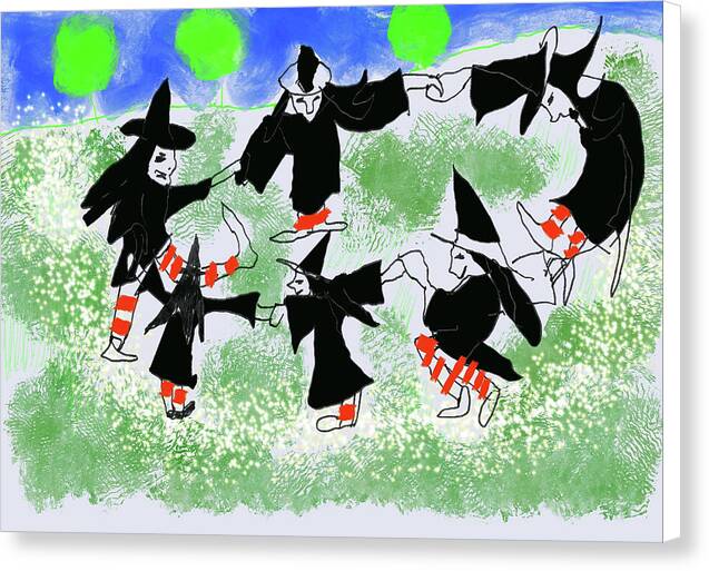 Six Witches Dancing - Canvas Print