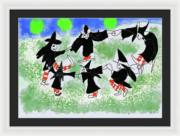 Six Witches Dancing - Framed Print