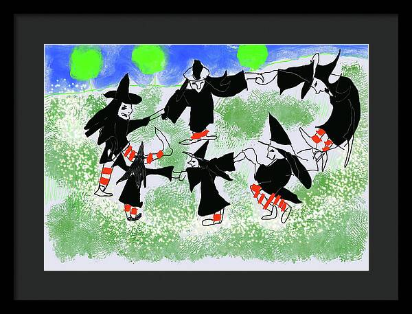 Six Witches Dancing - Framed Print