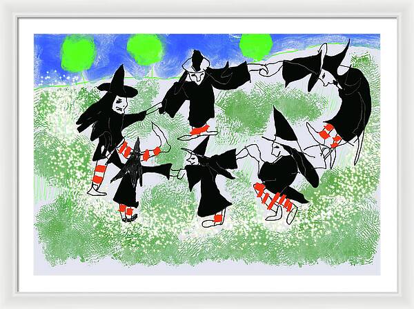 Six Witches Dancing - Framed Print