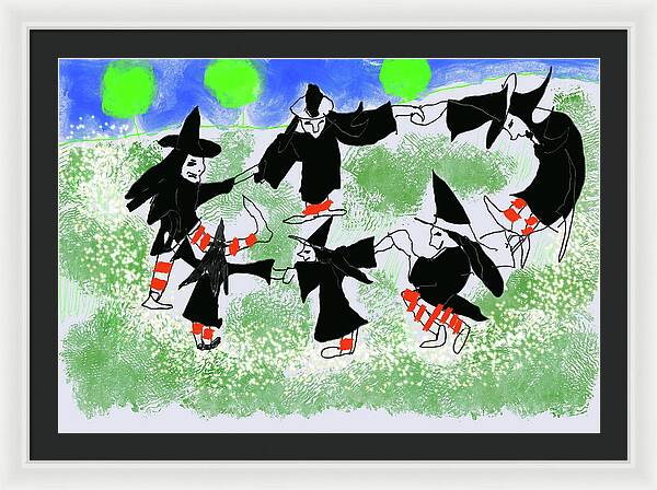 Six Witches Dancing - Framed Print