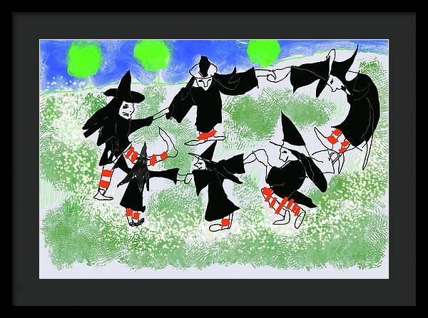 Six Witches Dancing - Framed Print