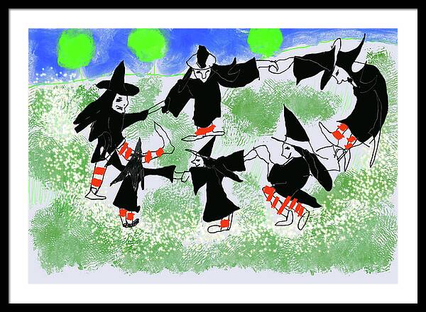 Six Witches Dancing - Framed Print