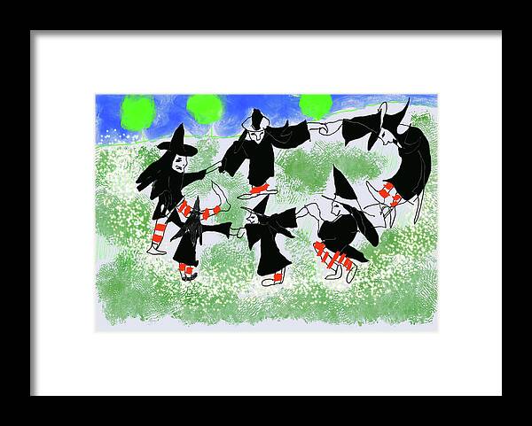 Six Witches Dancing - Framed Print