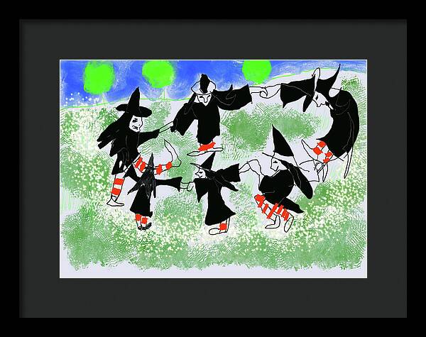 Six Witches Dancing - Framed Print