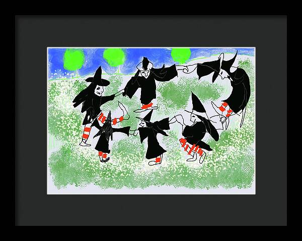 Six Witches Dancing - Framed Print