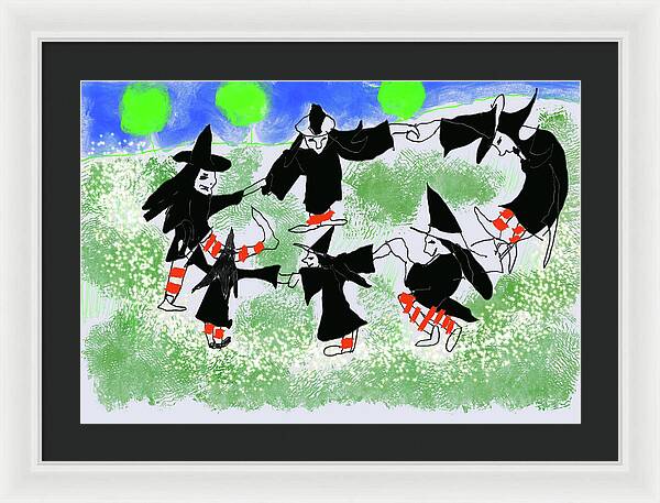 Six Witches Dancing - Framed Print