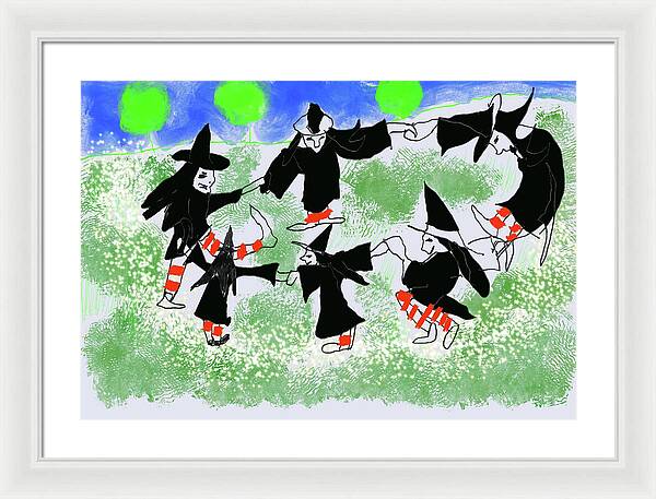 Six Witches Dancing - Framed Print