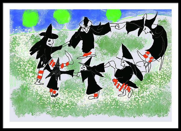 Six Witches Dancing - Framed Print