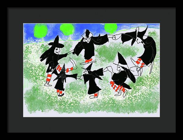 Six Witches Dancing - Framed Print