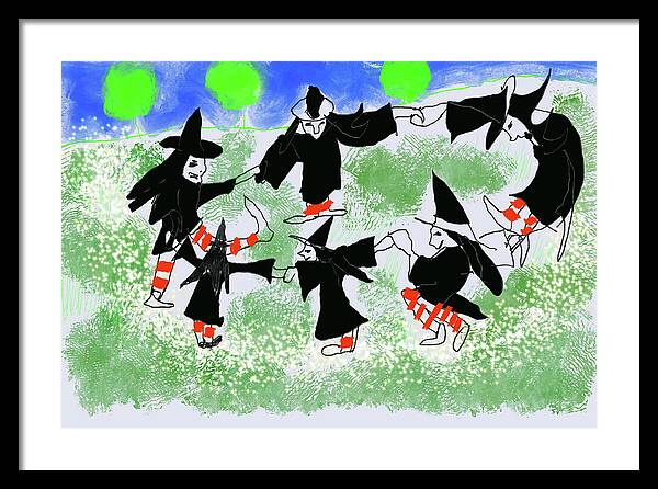 Six Witches Dancing - Framed Print