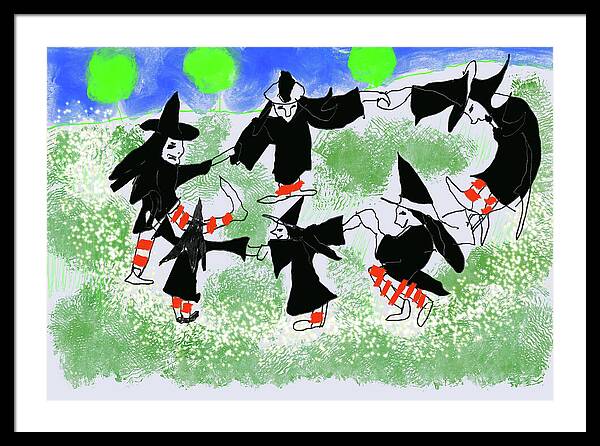 Six Witches Dancing - Framed Print