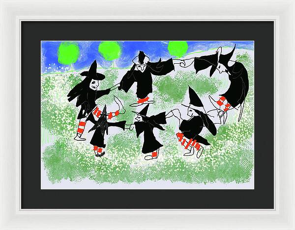 Six Witches Dancing - Framed Print