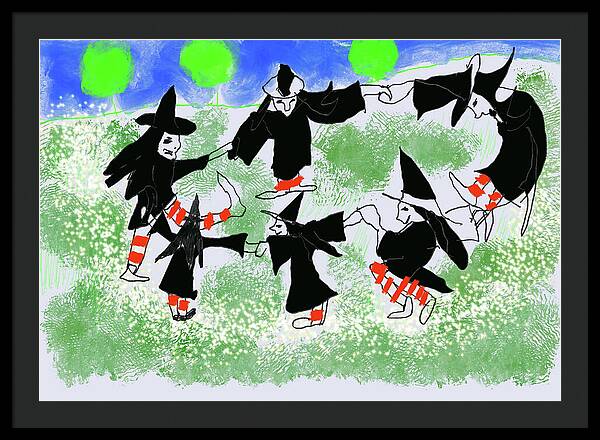 Six Witches Dancing - Framed Print