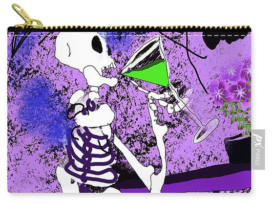 Skeleton Sipping Margarita - Zip Pouch