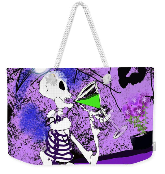 Skeleton Sipping Margarita - Weekender Tote Bag