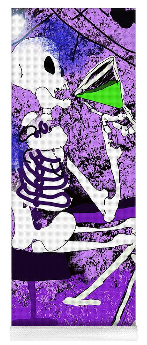 Skeleton Sipping Margarita - Yoga Mat