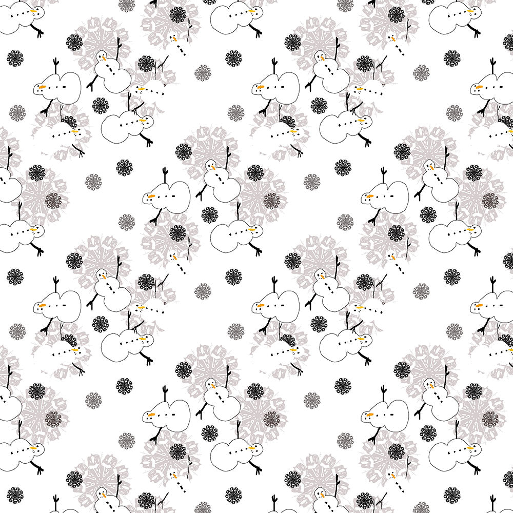 Snowman Pattern Digital Image Download